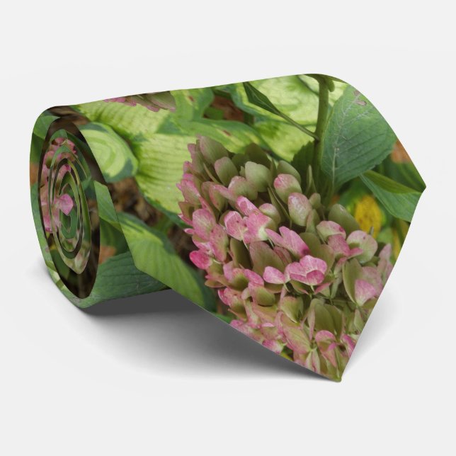 Gravata Autumn Hydrangea Bloom com Ouro Hosta Leaves (Rolled)