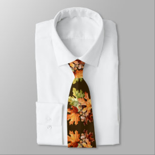 Gravata Autumn Leaves Neck Tie - Watercolor Fashion