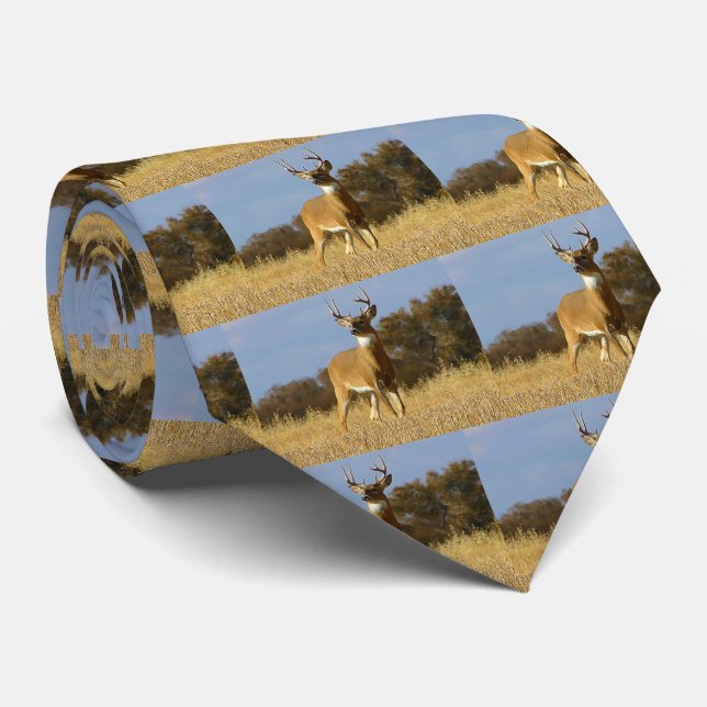 Gravata Autumn Whitetail Buck Men's Tie (Rolled)