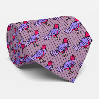 Gravata Aves ricos em Pinstripe (Mauve, Violet, Cerise)
