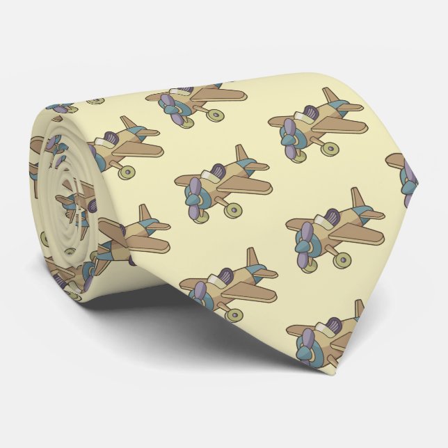 Gravata Avião Brinquedo (Rolled)