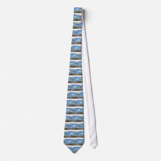 Gravata Avião de carga militar aterrissando (Frente)