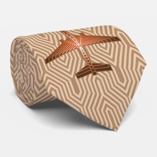 Gravata Avião do art deco, bronze, ouro e oxidação Brown