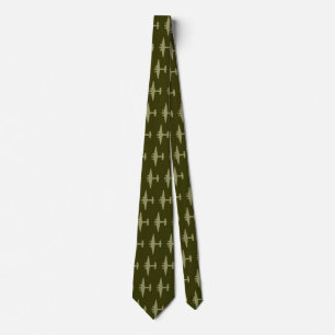 Gravata Avião Khaki em Murky Green