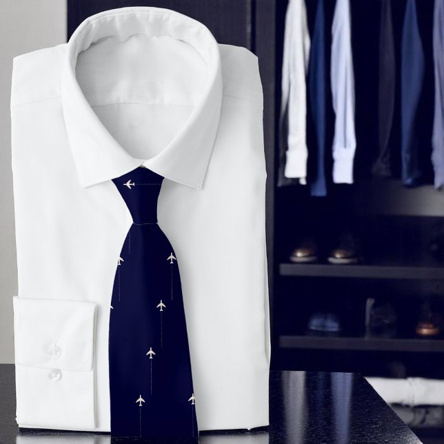 Gravata avião viagem com linha pontilhada (Criador carregado)