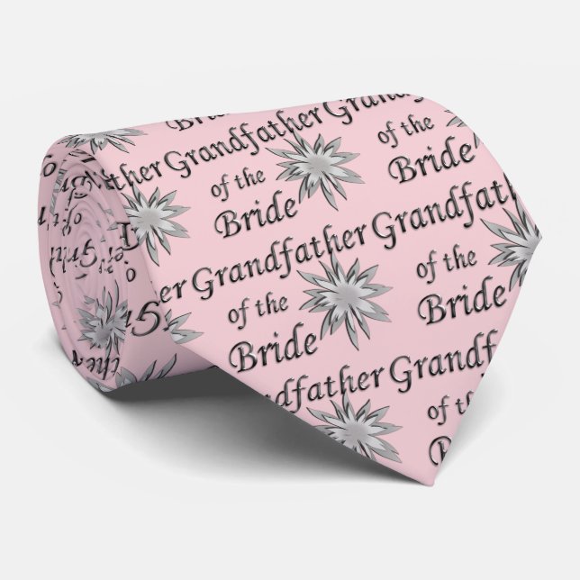 Gravata Avô da Noiva Rosa (Rolled)