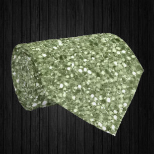 Gravata Azeitona Verde Espalha Faux Rico Lúxo