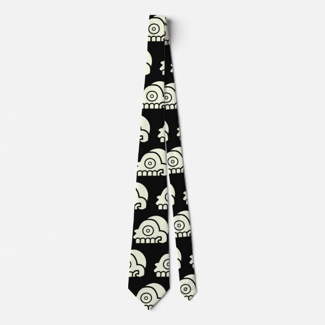 Gravata Aztec Skulls (Frente)