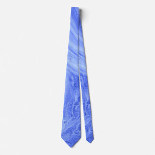 Gravata Azul-água - Efeito Marble Tie