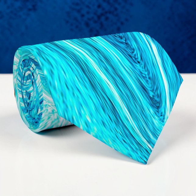 Gravata azul aquarela personalizada (Criador carregado)