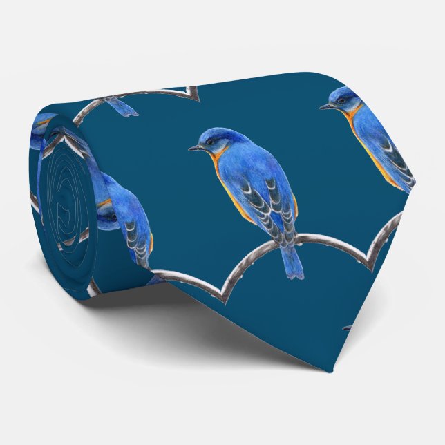 Gravata Azul Azul (Rolled)