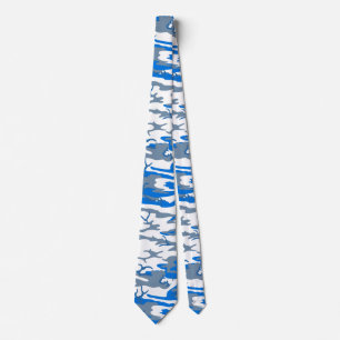 Gravata Azul Camo da água de gelo