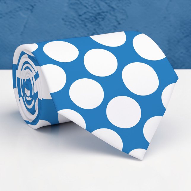 Gravata Azul com Bolinhas Polka Personalizada (Criador carregado)