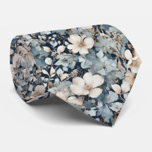 Azul de água e floral de creme