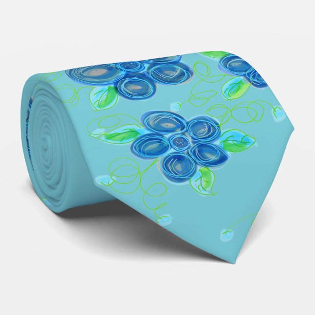 Gravata Azul De Menswear Monogrammed (Rolled)