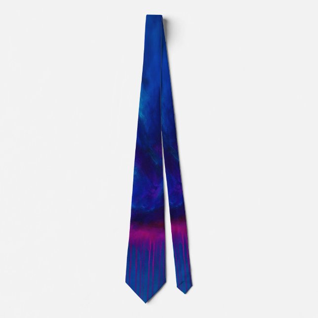 Gravata Azul e Roxo Abstrato (Frente)