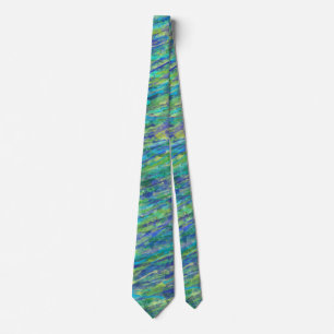 Gravata Azul e Splatter alinhado verde
