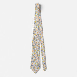 Gravata azul elegante de girassol