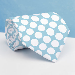 Gravata Azul Empoeirado com Bolinhas Jumbo Persona