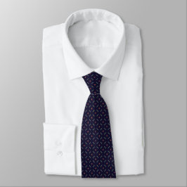 Gravata azul escura geométrica elegante