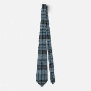 Gravata Azul fosfado, Cinzas de aço e Padrão de Tartan Pre