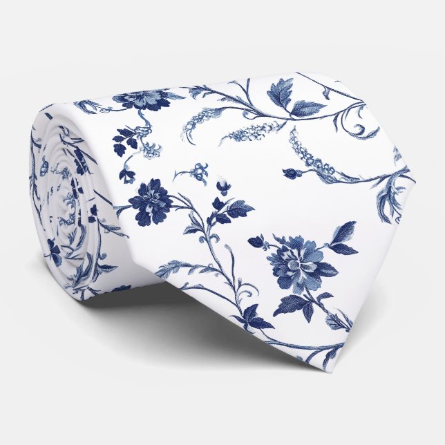 Gravata Azul francês (Rolled)