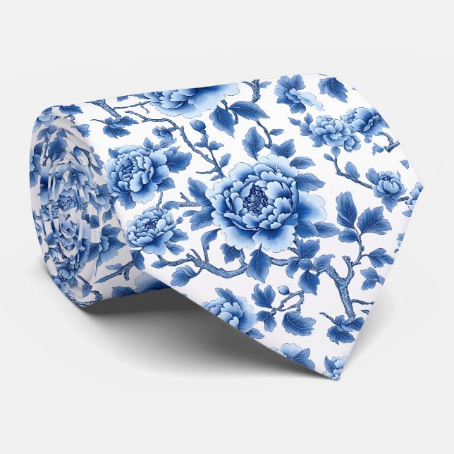 Gravata Azul francês (Rolled)