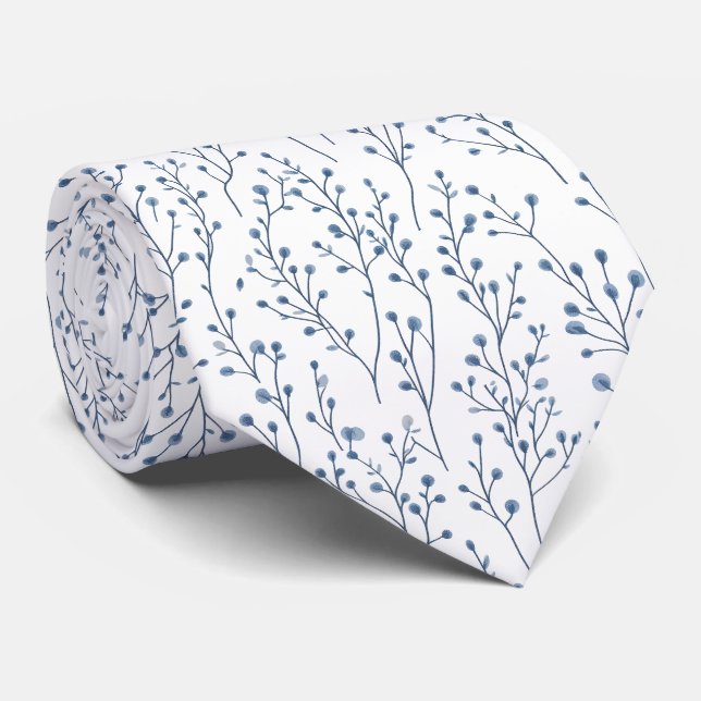 Gravata Azul francês (Rolled)