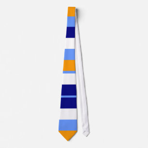 Gravata Azul/Laranja/Torre Branca