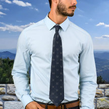 Azul Marinho Elegante Cinza Monograma Personalizad