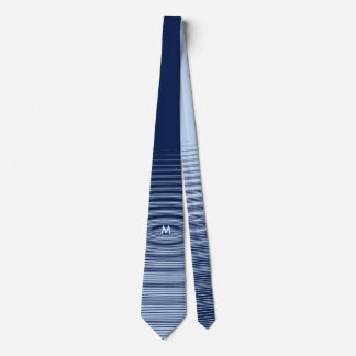 Gravata Azul Marinho Elegante em onda gráfica ondulada