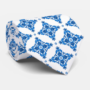 Gravata Azul Mosaico de Porcelana