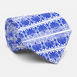 Gravata Azul-padrão árabe mediterrânico grego