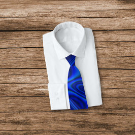 Gravata Azul Paua Abalone Shell Fractal Abstrato