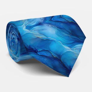 Gravata Azul Real Ousada Vívida Moderna