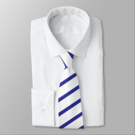 Gravata Azul Strike em Branco