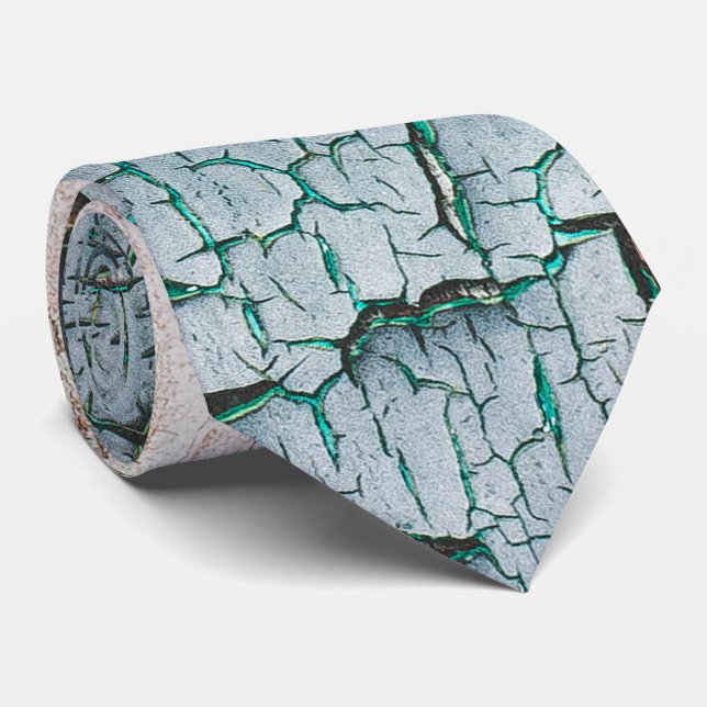 Gravata Azul verde claro antigo descascado pintura madeira (Rolled)