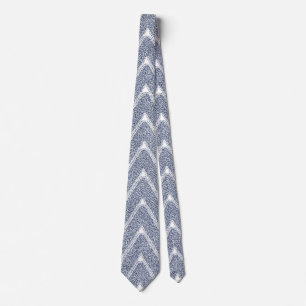 Gravata Azul Xadrez de Jeans Empoeirado