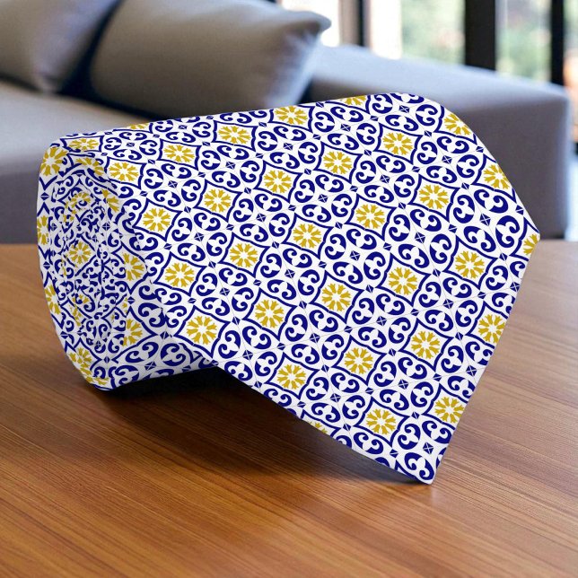 Gravata Azulejo do Mediterrâneo Chá de panela português (Criador carregado)