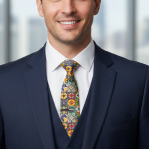 Gravata Azulejos coloridos Talavera espanhola México