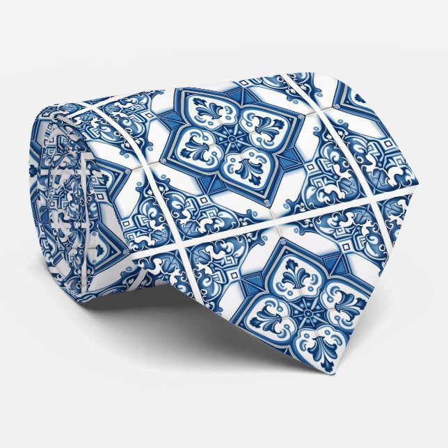 Gravata Azulejos do Mediterrâneo, Portugal, Azulejo, Majol (Rolled)