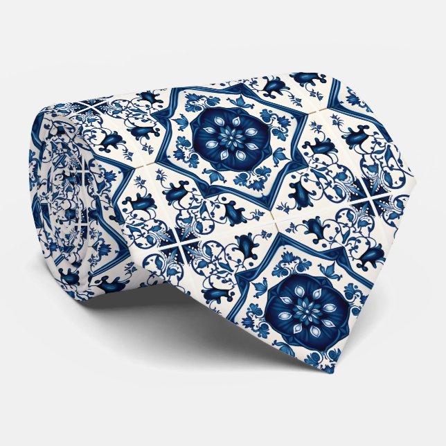 Gravata Azulejos do Mediterrâneo, Portugal, Azulejo, Majol (Rolled)