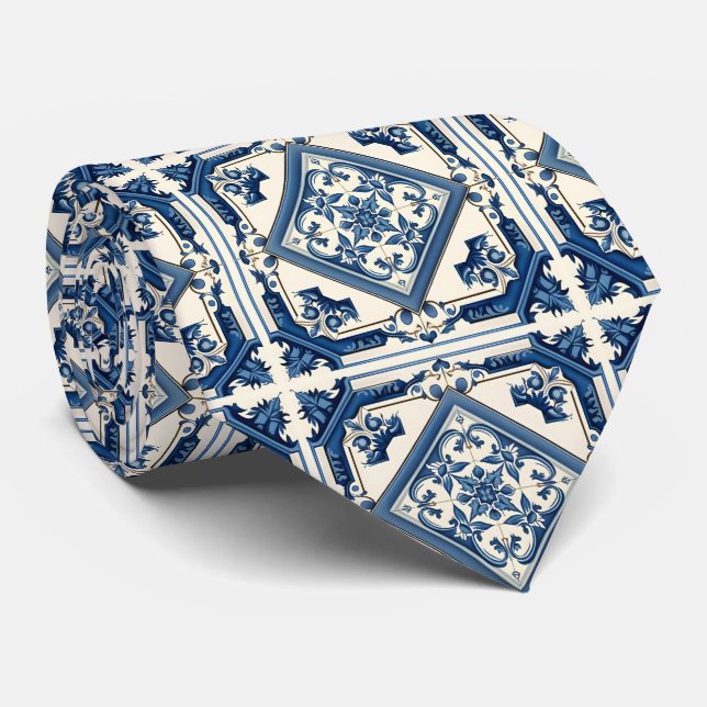 Gravata Azulejos do Mediterrâneo, Portugal, Azulejo, Majol (Rolled)