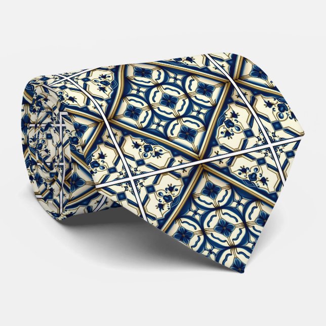 Gravata Azulejos do Mediterrâneo, Portugal, Azulejo, Majol (Rolled)