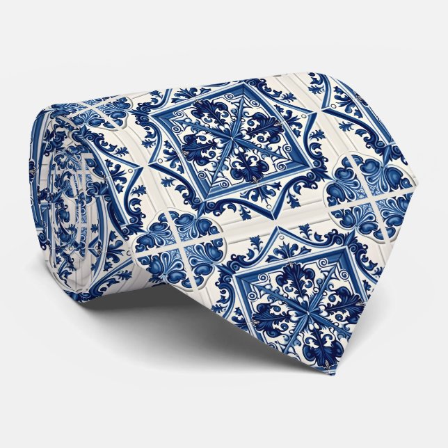 Gravata Azulejos do Mediterrâneo, Portugal, Azulejo, Majol (Rolled)