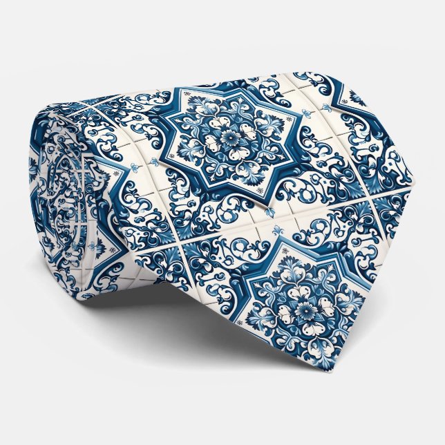 Gravata Azulejos do Mediterrâneo, Portugal, Azulejo, Majol (Rolled)