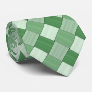 Gravata Azulejos tecidos da diagonal do verde do primavera