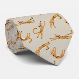 Gravata Baby Cheetah Stretches Orange e Taupe Tie