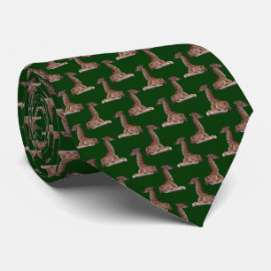 Gravata Baby Giraffe Frenzy Tie Double Sided (Verde Escuro