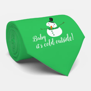 Gravata Baby It's Cold Outside, Green Snowman